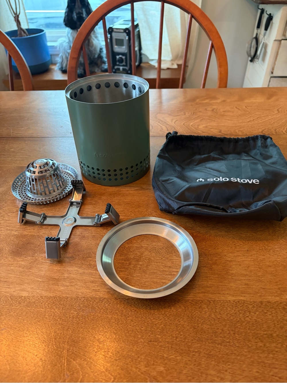 Solo Stove Campfire Green Portable Stainless Steel Wood-Burning Stove